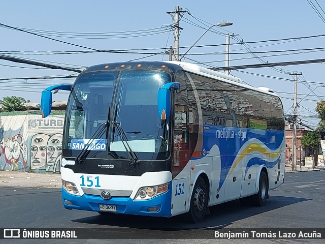 Autobuses Melipilla 151 na cidade de Estación Central, Santiago, Metropolitana de Santiago, Chile, por Benjamín Tomás Lazo Acuña. Número da foto: #12693699.