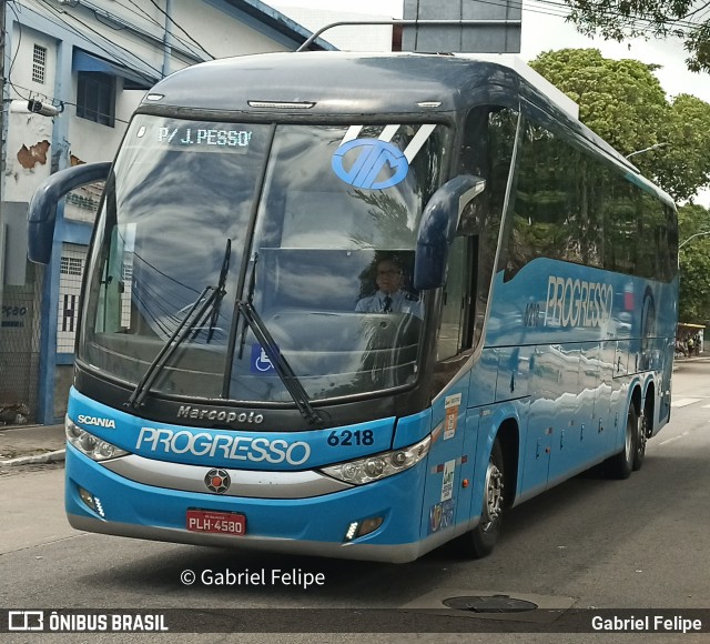 Auto Viação Progresso 6218 na cidade de Natal, Rio Grande do Norte, Brasil, por Gabriel Felipe. Número da foto: #12694049.