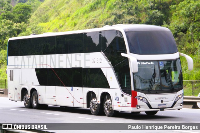 Auto Viação Catarinense 321312 na cidade de Piraí, Rio de Janeiro, Brasil, por Paulo Henrique Pereira Borges. Número da foto: #12693237.