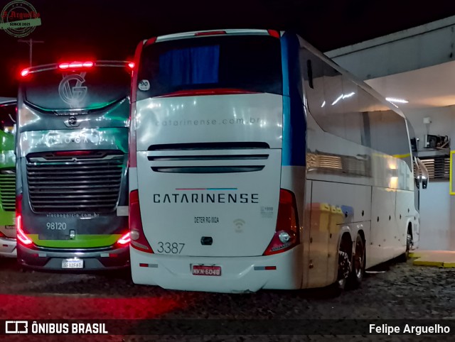 Auto Viação Catarinense 3387 na cidade de Guarapuava, Paraná, Brasil, por Felipe Arguelho. Número da foto: #12722587.
