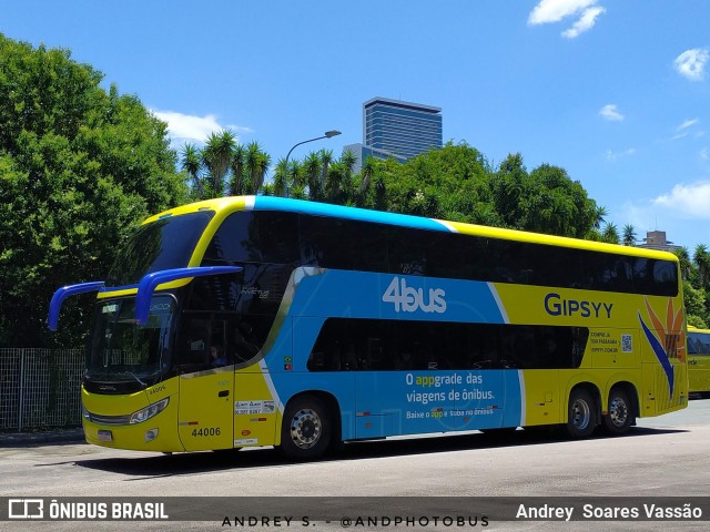 4bus - Cooperativa de Transporte Rodoviário de Passageiros Serviços e Tecnologia - Buscoop 44006 na cidade de Curitiba, Paraná, Brasil, por Andrey  Soares Vassão. Número da foto: #12722174.