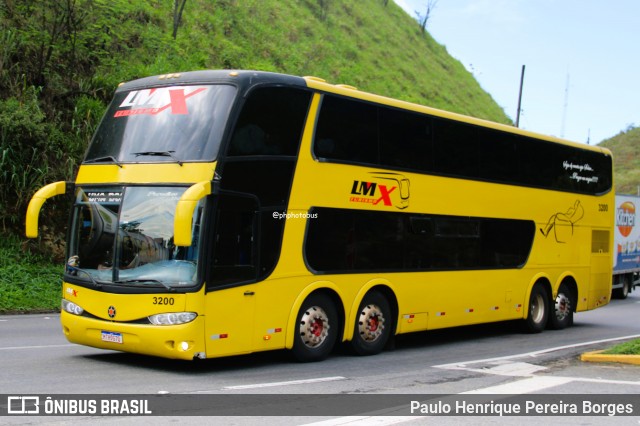 LMX Viagens e Turismo 3200 na cidade de Piraí, Rio de Janeiro, Brasil, por Paulo Henrique Pereira Borges. Número da foto: #12721279.