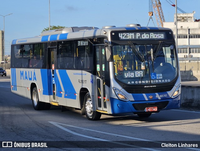 Viação Mauá RJ 185.117 na cidade de Niterói, Rio de Janeiro, Brasil, por Cleiton Linhares. Número da foto: #12720387.