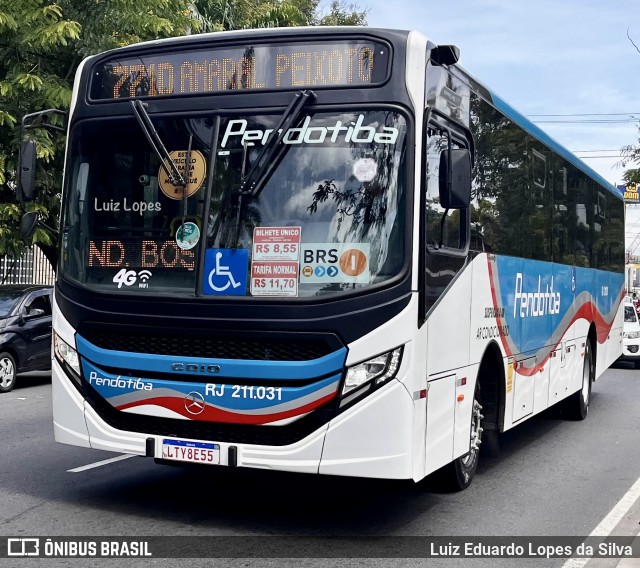 Viação Pendotiba RJ 211.031 na cidade de Niterói, Rio de Janeiro, Brasil, por Luiz Eduardo Lopes da Silva. Número da foto: #12720278.