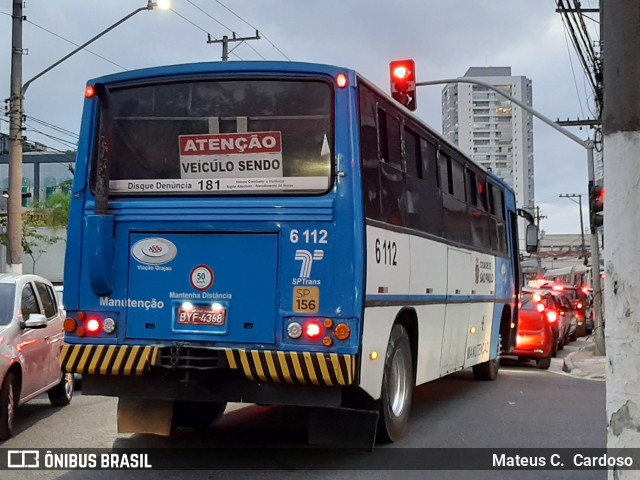 Viação Grajaú S.A. 6 112 na cidade de São Paulo, São Paulo, Brasil, por Mateus C.  Cardoso. Número da foto: #12722543.