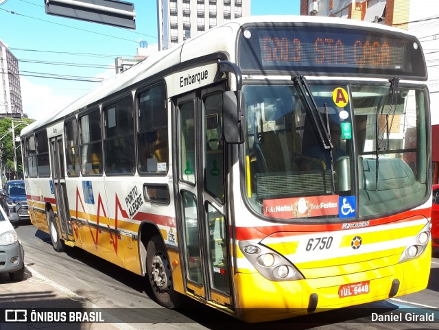 SOPAL - Sociedade de Ônibus Porto-Alegrense Ltda. 6750 na cidade de Porto Alegre, Rio Grande do Sul, Brasil, por Daniel Girald. Número da foto: #12720745.