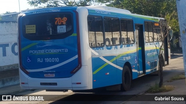 Viação Ponte Coberta RJ 190.010 na cidade de Rio de Janeiro, Rio de Janeiro, Brasil, por Gabriel Sousa. Número da foto: #12725083.