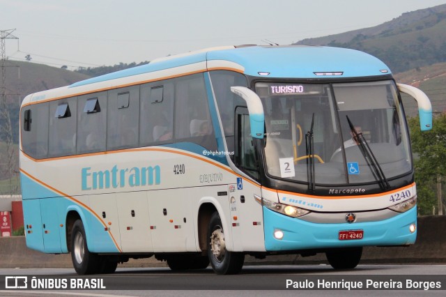Emtram 4240 na cidade de Roseira, São Paulo, Brasil, por Paulo Henrique Pereira Borges. Número da foto: #12724030.