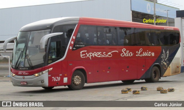 Expresso São Luiz 7620 na cidade de Goiânia, Goiás, Brasil, por Carlos Júnior. Número da foto: #12724673.