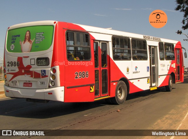 Itajaí Transportes Coletivos 2986 na cidade de Campinas, São Paulo, Brasil, por Wellington Lima. Número da foto: #12723217.