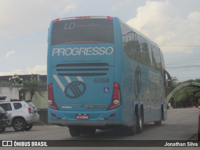Auto Viação Progresso 6058 na cidade de Recife, Pernambuco, Brasil, por Jonathan Silva. Número da foto: #12723319.