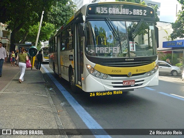 Transporte Estrela Azul A55034 na cidade de Rio de Janeiro, Rio de Janeiro, Brasil, por Zé Ricardo Reis. Número da foto: #12723498.