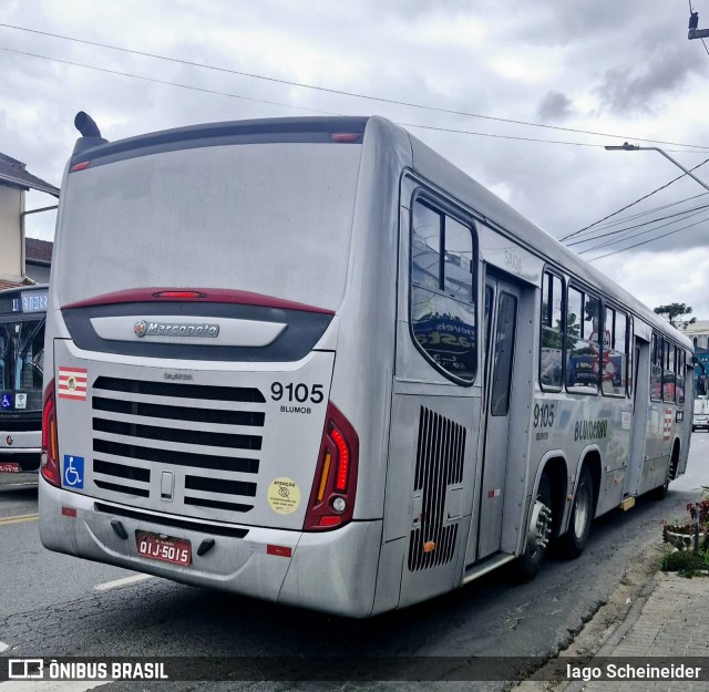 BluMob - Concessionária de Transporte Urbano de Blumenau 9105 na cidade de Blumenau, Santa Catarina, Brasil, por Iago Scheineider. Número da foto: #12724253.