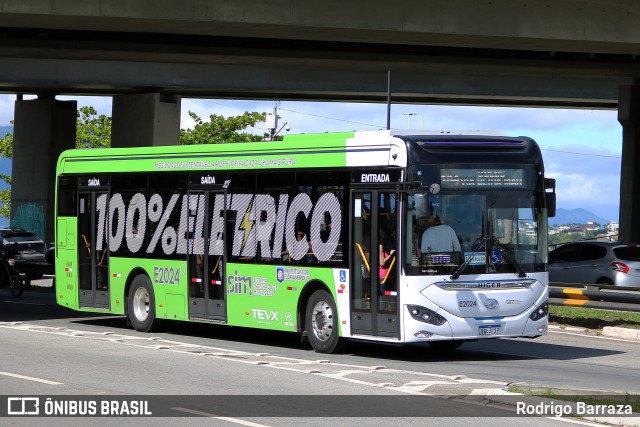 Transol Transportes Coletivos E2024 na cidade de Florianópolis, Santa Catarina, Brasil, por Rodrigo Barraza. Número da foto: #12725216.