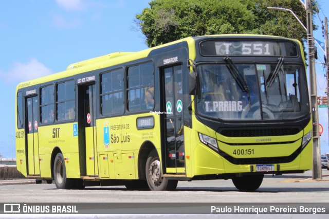 Viação Primor 400.151 na cidade de São Luís, Maranhão, Brasil, por Paulo Henrique Pereira Borges. Número da foto: #12723694.