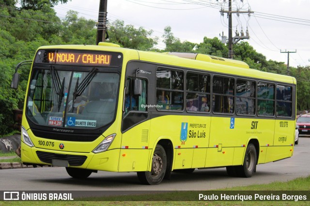 Viação Estrela Eireli 100.076 na cidade de São Luís, Maranhão, Brasil, por Paulo Henrique Pereira Borges. Número da foto: #12723791.