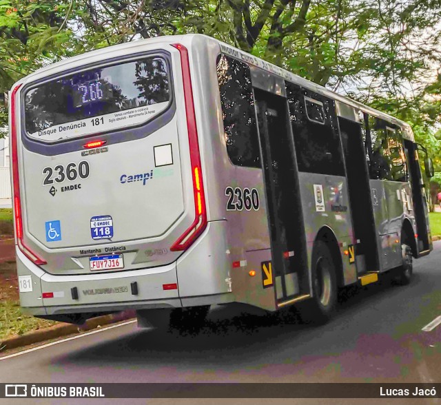 Expresso CampiBus 2360 na cidade de Campinas, São Paulo, Brasil, por Lucas Jacó. Número da foto: #12723879.