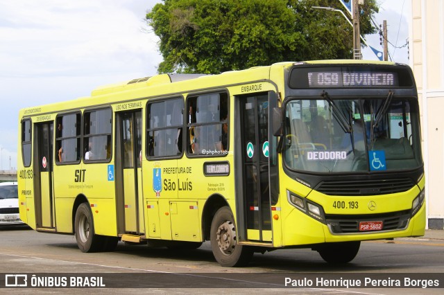 Viação Primor 400.193 na cidade de São Luís, Maranhão, Brasil, por Paulo Henrique Pereira Borges. Número da foto: #12723856.