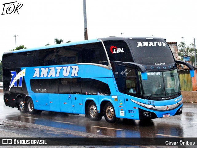 Anatur 9510 na cidade de Belo Horizonte, Minas Gerais, Brasil, por César Ônibus. Número da foto: #12726845.