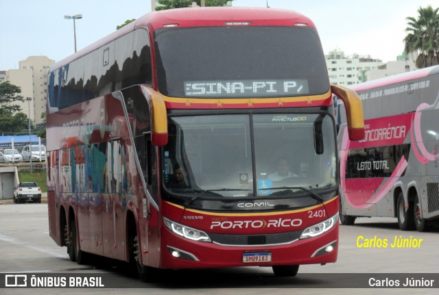 Auto Viação Porto Rico 2401 na cidade de Goiânia, Goiás, Brasil, por Carlos Júnior. Número da foto: #12726963.