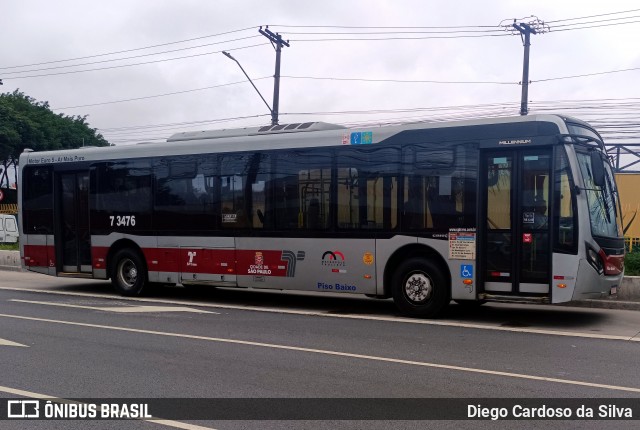 Viação Metrópole Paulista - Zona Sul 7 3476 na cidade de São Paulo, São Paulo, Brasil, por Diego Cardoso da Silva. Número da foto: #12727584.