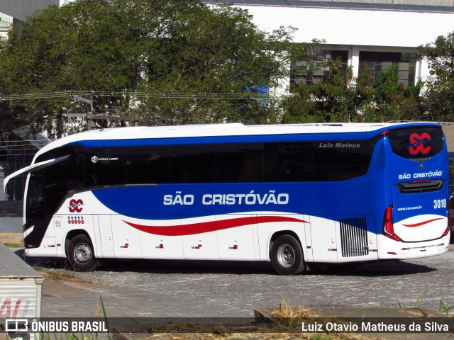 Viação São Cristóvão 3010 na cidade de Divinópolis, Minas Gerais, Brasil, por Luiz Otavio Matheus da Silva. Número da foto: #12727431.