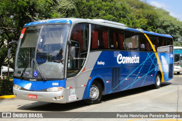 Viação Cometa 2203 na cidade de São Paulo, São Paulo, Brasil, por Paulo Henrique Pereira Borges. Número da foto: #12726928.