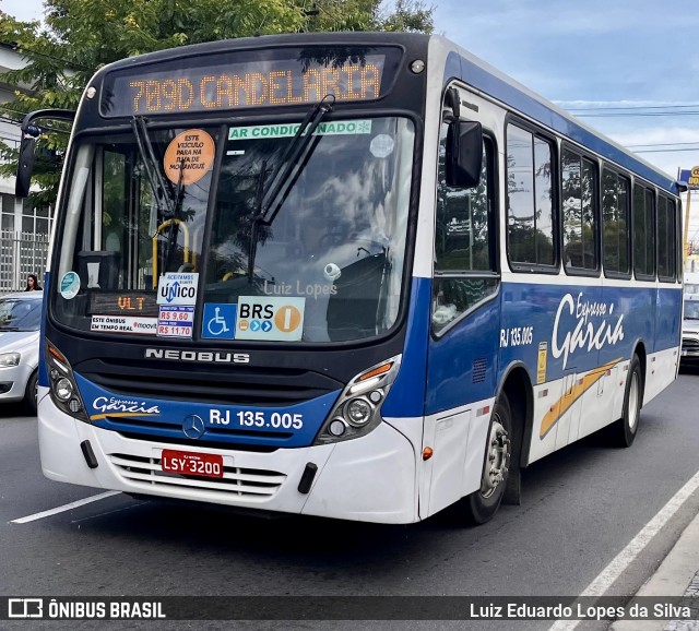 Expresso Garcia RJ 135.005 na cidade de Niterói, Rio de Janeiro, Brasil, por Luiz Eduardo Lopes da Silva. Número da foto: #12727079.