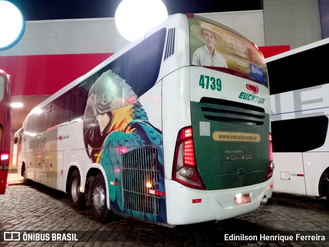 Eucatur - Empresa União Cascavel de Transportes e Turismo 4739 na cidade de Registro, São Paulo, Brasil, por Edinilson Henrique Ferreira. Número da foto: #12726691.