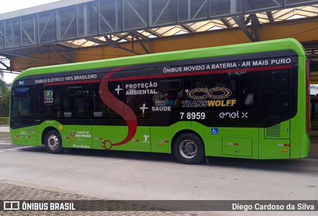 Transwolff Transportes e Turismo 7 8959 na cidade de São Paulo, São Paulo, Brasil, por Diego Cardoso da Silva. Número da foto: #12731475.