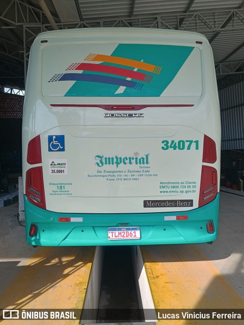 Imperial Turismo 34071 na cidade de Sorocaba, São Paulo, Brasil, por Lucas Vinicius Ferreira. Número da foto: #12732475.