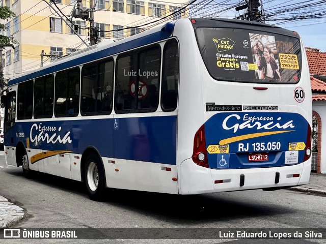 Expresso Garcia RJ 135.050 na cidade de Niterói, Rio de Janeiro, Brasil, por Luiz Eduardo Lopes da Silva. Número da foto: #12729612.