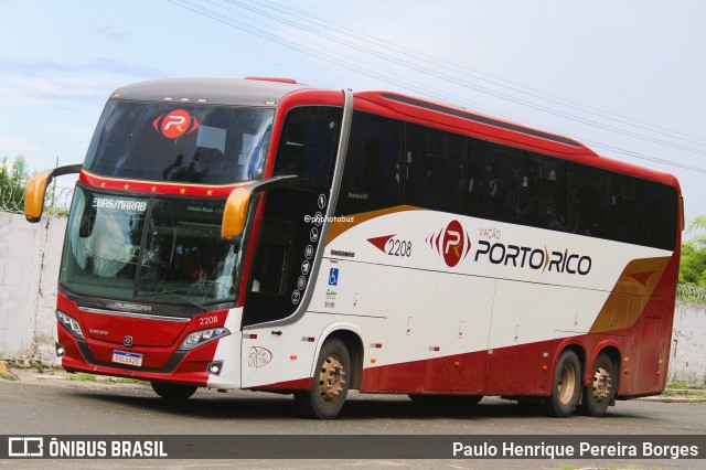 Auto Viação Porto Rico 2208 na cidade de Teresina, Piauí, Brasil, por Paulo Henrique Pereira Borges. Número da foto: #12730789.
