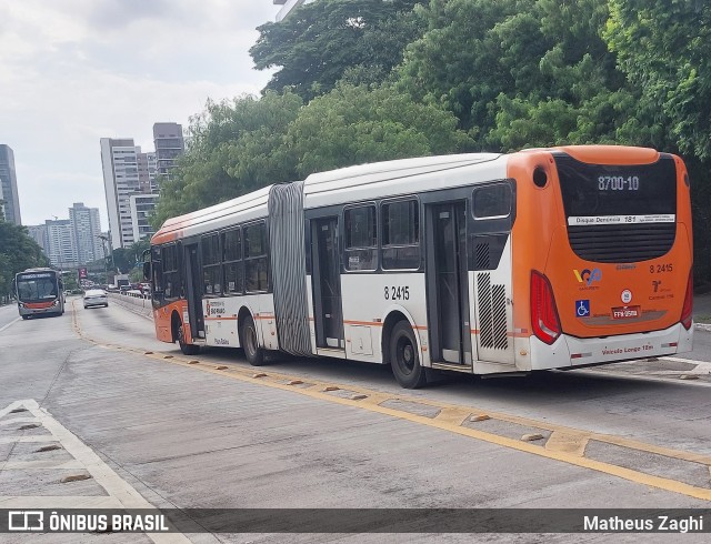 Viação Gato Preto 8 2415 na cidade de São Paulo, São Paulo, Brasil, por Matheus Zaghi. Número da foto: #12731464.