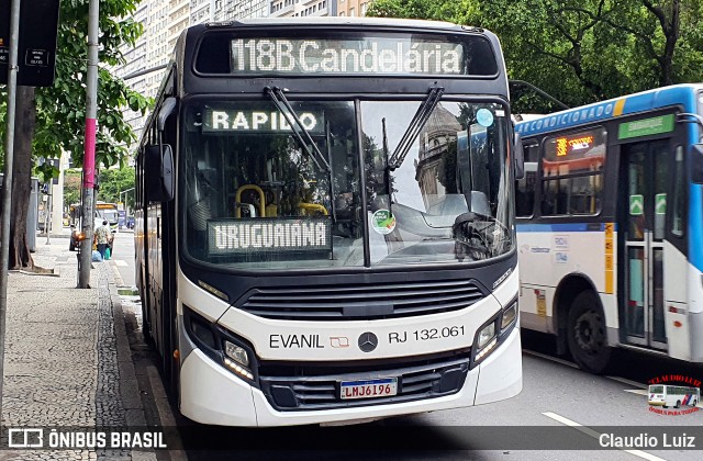 Evanil Transportes e Turismo RJ 132.061 na cidade de Rio de Janeiro, Rio de Janeiro, Brasil, por Claudio Luiz. Número da foto: #12732679.