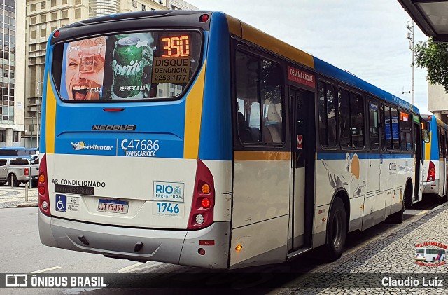 Viação Redentor C47686 na cidade de Rio de Janeiro, Rio de Janeiro, Brasil, por Claudio Luiz. Número da foto: #12732690.