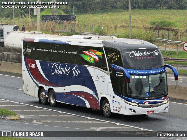 Clebinho Turismo 1040 na cidade de Aparecida, São Paulo, Brasil, por Luiz Krolman. Número da foto: #12730574.