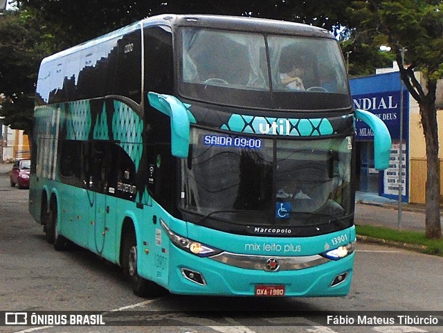 UTIL - União Transporte Interestadual de Luxo 13901 na cidade de Três Corações, Minas Gerais, Brasil, por Fábio Mateus Tibúrcio. Número da foto: #12730880.