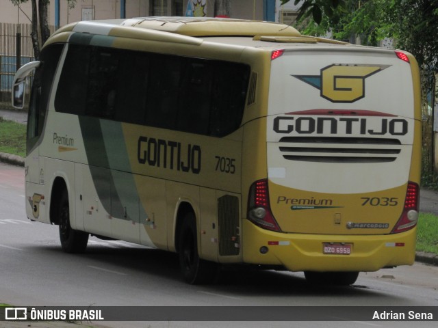 Empresa Gontijo de Transportes 7035 na cidade de João Monlevade, Minas Gerais, Brasil, por Adrian Sena. Número da foto: #12735001.