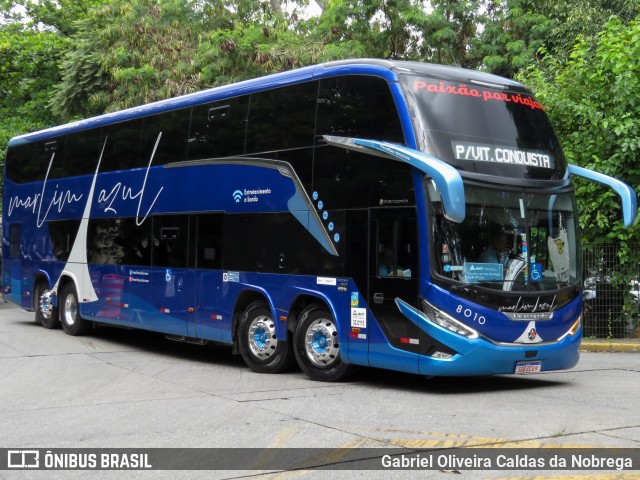 Marlim Azul Turismo 8010 na cidade de São Paulo, São Paulo, Brasil, por Gabriel Oliveira Caldas da Nobrega. Número da foto: #12733522.