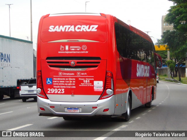 Viação Santa Cruz 29923 na cidade de São Paulo, São Paulo, Brasil, por Rogério Teixeira Varadi. Número da foto: #12734300.