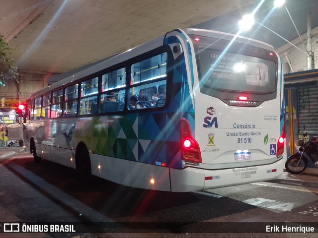 Viação Guaianazes 01 516 na cidade de Santo André, São Paulo, Brasil, por Erik Henrique. Número da foto: #12734873.