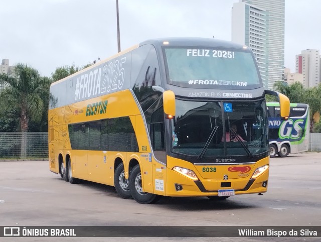 Eucatur - Empresa União Cascavel de Transportes e Turismo 6038 na cidade de Curitiba, Paraná, Brasil, por William Bispo da Silva. Número da foto: #12733953.
