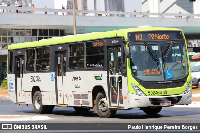 BsBus Mobilidade 502464 na cidade de Brasília, Distrito Federal, Brasil, por Paulo Henrique Pereira Borges. Número da foto: #12734936.