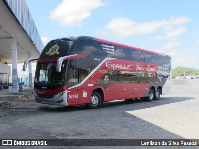 Expresso São Luiz 10190 na cidade de Caruaru, Pernambuco, Brasil, por Lenilson da Silva Pessoa. Número da foto: #12737722.