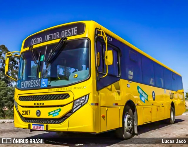 Viação Jundiaiense 2307 na cidade de Jundiaí, São Paulo, Brasil, por Lucas Jacó. Número da foto: #12736941.