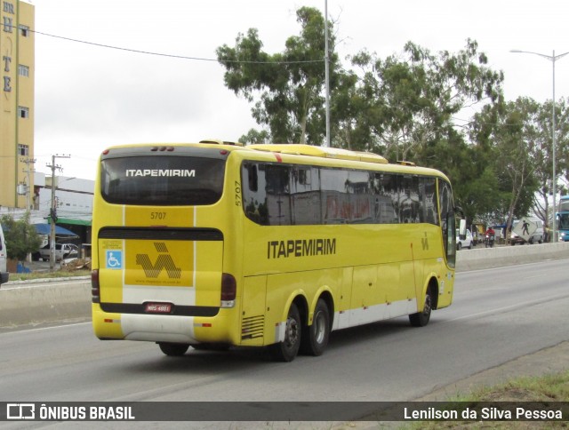 Viação Itapemirim 5707 na cidade de Caruaru, Pernambuco, Brasil, por Lenilson da Silva Pessoa. Número da foto: #12737885.