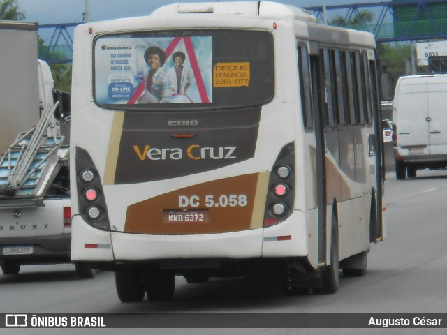 Auto Ônibus Vera Cruz DC 5.058 na cidade de Duque de Caxias, Rio de Janeiro, Brasil, por Augusto César. Número da foto: #12739282.