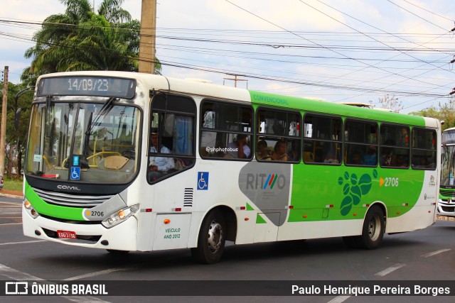 Rápido D´Oeste 2706 na cidade de Ribeirão Preto, São Paulo, Brasil, por Paulo Henrique Pereira Borges. Número da foto: #12739697.