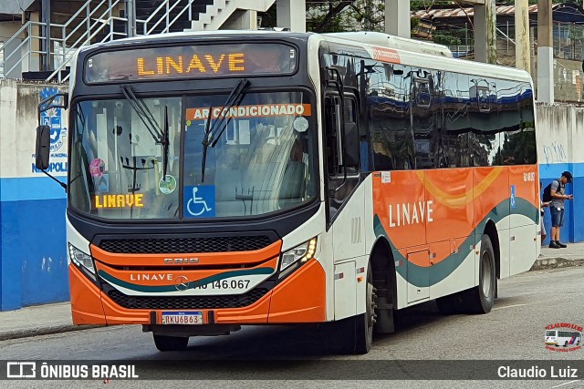 Linave Transportes RJ 146.067 na cidade de Nilópolis, Rio de Janeiro, Brasil, por Claudio Luiz. Número da foto: #12740535.